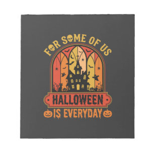 Halloween Is Everyday Haunted House Retro Notepad