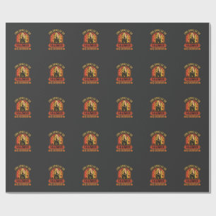 Halloween Is Everyday Haunted House Retro Wrapping Paper