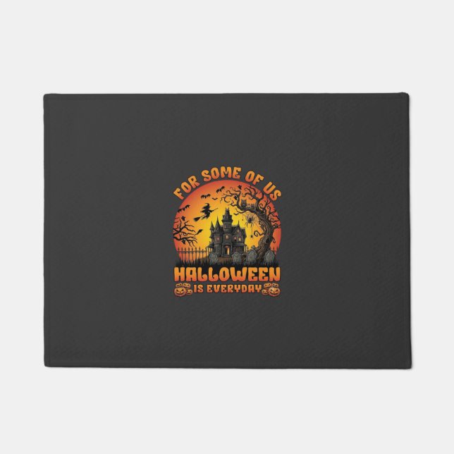 Halloween Is Everyday Haunted House Witch Moon_1 Doormat (Front)