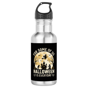Halloween Is Everyday Haunted Moon Witch Silhouett 532 Ml Water Bottle