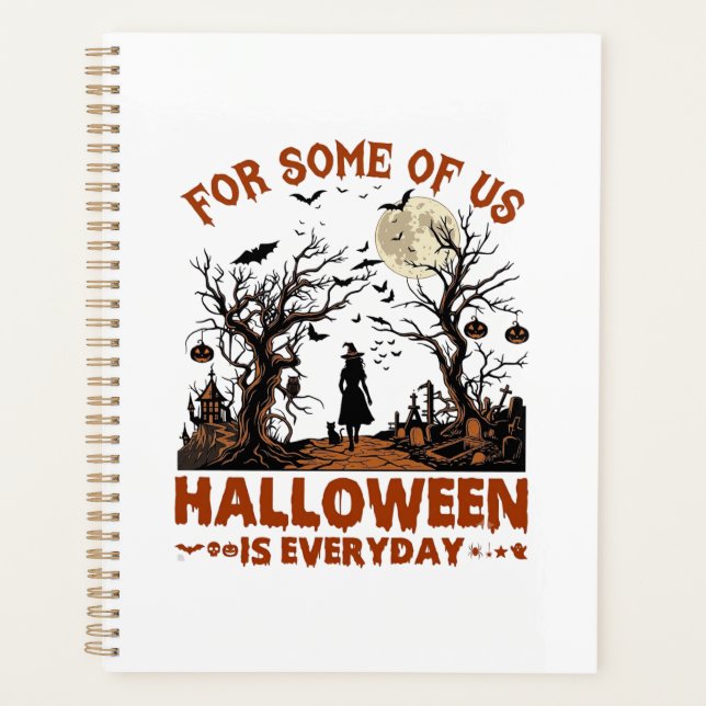 Halloween Is Everyday Witch Silhouette Full Moon G Planner (Front)