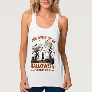 Halloween Is Everyday Witch Silhouette Full Moon G Singlet