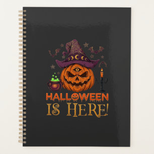 Halloween Is Here Pumpkin Witch Hat Magic Cauldron Planner