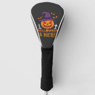 Halloween Is Here Witch Pumpkin Vector Golf Head Cover
