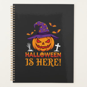 Halloween Is Here Witch Pumpkin Vector Planner