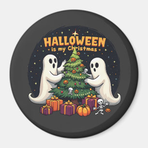 Halloween is my Christmas Funny Ghost Xmas Santa Magnet
