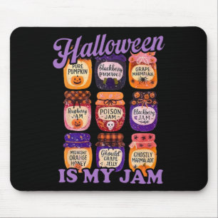 Halloween Is My Jam Pumpkin Scary Fall Autumn Spoo Mouse Pad