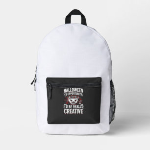 Halloween Is Opportunity Creative Quote Design Printed Backpack