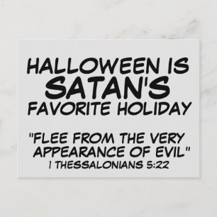 HALLOWEEN IS SATAN'S FAVORITE HOLIDAY POSTCARDS