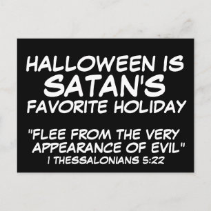 HALLOWEEN IS SATAN'S FAVORITE HOLIDAY POSTCARDS