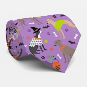Halloween Italian Greyhound Tie