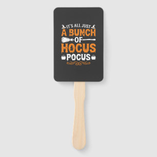 Halloween Its All Just Hocus Pocus Witch Hand Fan
