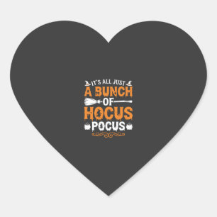 Halloween Its All Just Hocus Pocus Witch Heart Sticker
