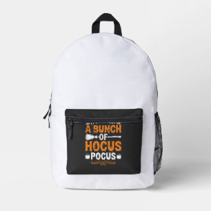 Halloween Its All Just Hocus Pocus Witch Printed Backpack