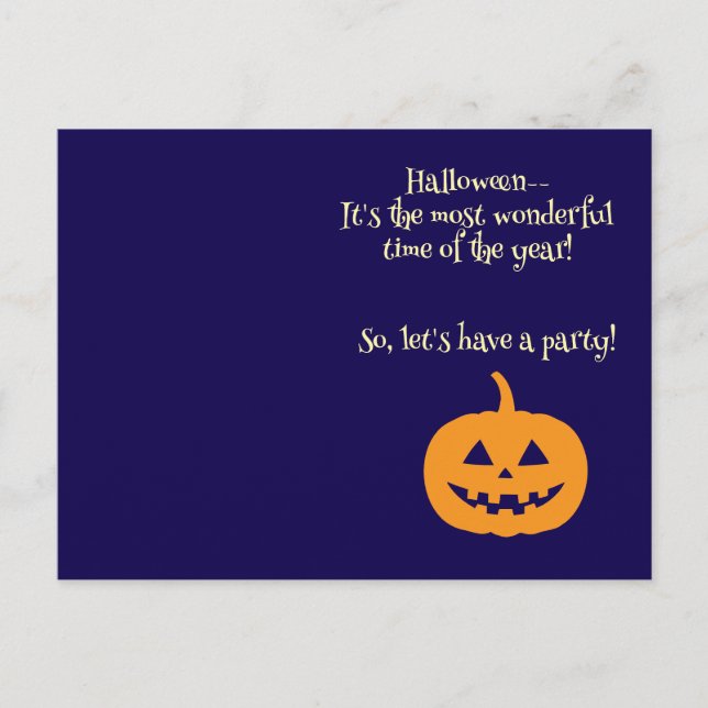 HALLOWEEN, IT'S THE MOST WONDERFUL TIME OF THE YEA POSTCARD (Front)