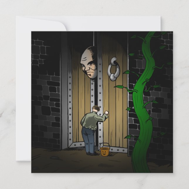 Halloween Jack goes trick or treating Card (Front)
