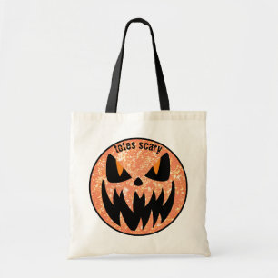 Halloween Jack o' Lantern Black Orange Tote Bag