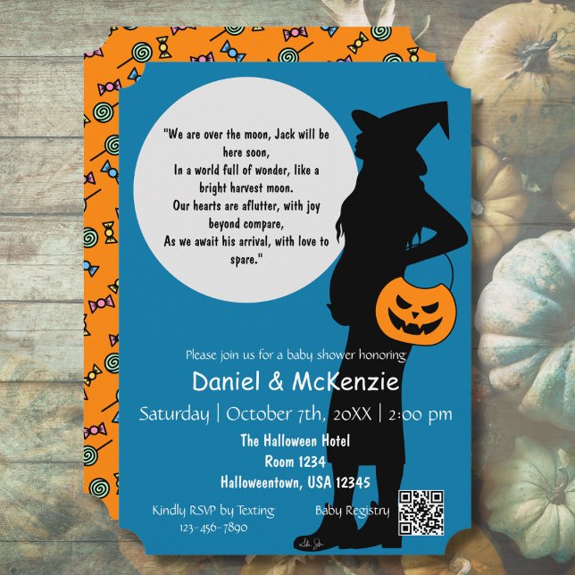 Halloween Jack-O-Lantern Boy Baby Shower  Invitation (Creator Uploaded)