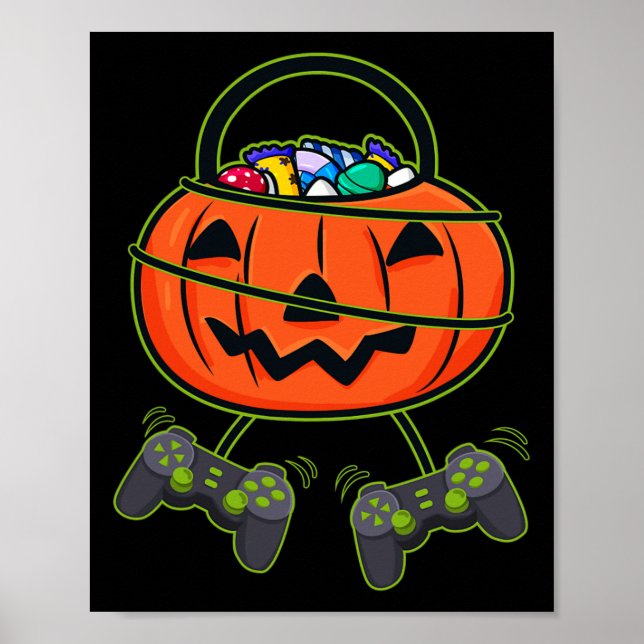 Halloween Jack O Lantern Candy Basket Controllers  Poster (Front)