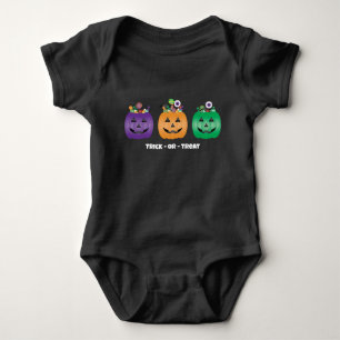 Halloween Jack O Lantern Candy Pail Baby Bodysuit