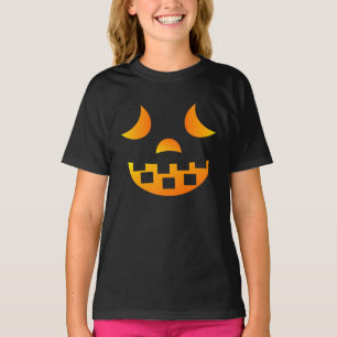 Halloween Jack-o'-lantern Face Girl's T-Shirt