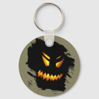Halloween Jack-O-Lantern Face Keychain