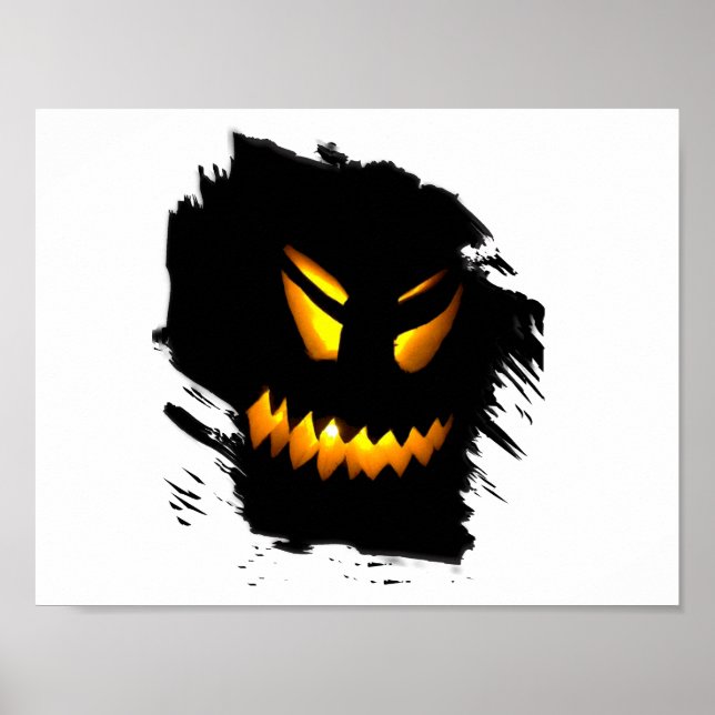 Halloween Jack-O-Lantern Face Poster (Front)