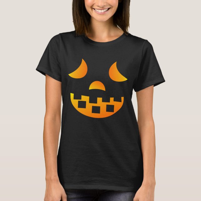 Halloween Jack-O'-Lantern Face Woman's T-Shirt (Front)
