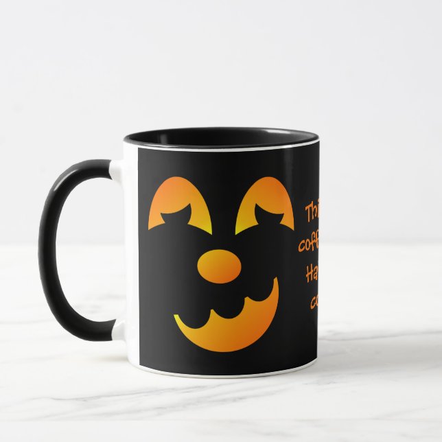 Halloween Jack-o'-lantern Funny Face Mug (Left)