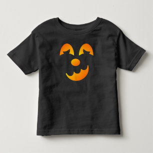 Halloween Jack-o'-lantern Funny Face Toddler T-Shirt