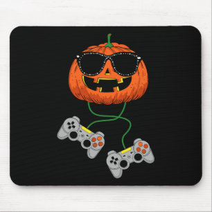 Halloween Jack O Lantern Gamer Boys Kids Men Fun H Mouse Pad