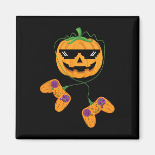 Halloween Jack O Lantern Gamer Boys Kids Men Funny Magnet