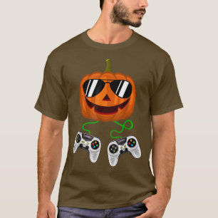 Halloween Jack O Lantern Gamer Boys Kids Men Funny T-Shirt