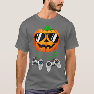 Halloween Jack O Lantern Gamer Boys Kids Men Funny T-Shirt