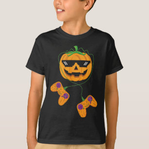 Halloween Jack O Lantern Gamer Boys Kids Men Funny T-Shirt