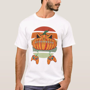 Halloween Jack O Lantern Gamer Funny Video Games B T-Shirt