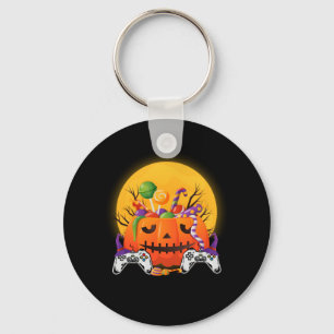 Halloween Jack O Lantern Gamer Key Ring