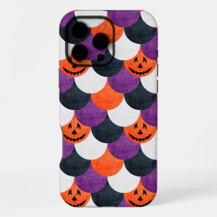 Halloween Jack-o’-Lantern Mermaid Scales Pattern iPhone 16 Pro Max Case