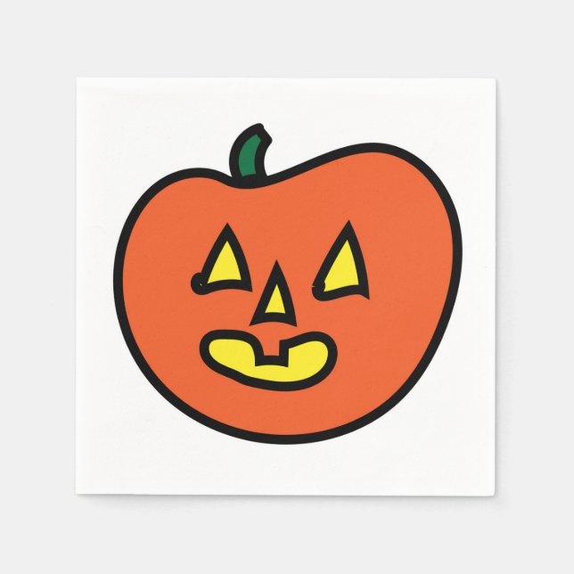 Halloween Jack-o-lantern Napkin (Front)