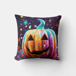 Halloween Jack O’Lantern Neon Pop Art Cushion