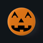 Halloween Jack O Lantern Pumpkin Face 3 Cm Round Badge<br><div class="desc">smiling Jack O Lantern button</div>