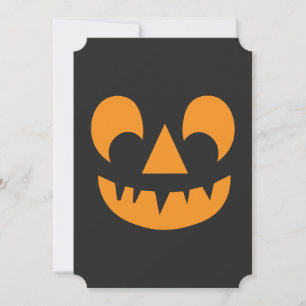 Halloween Jack O Lantern Pumpkin Face Invitation
