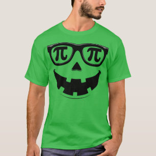 Halloween Jack O Lantern Pumpkin Face Pi Math Pi D T-Shirt
