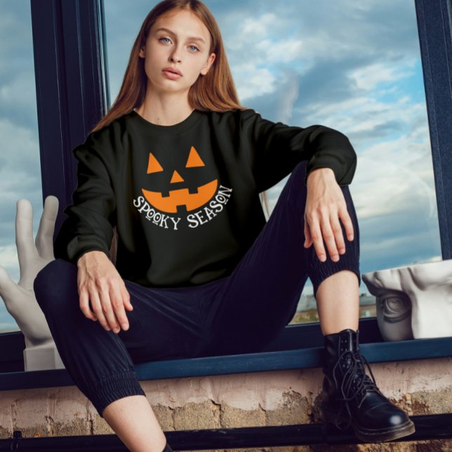 Halloween  Jack O Lantern Pumpkin Face  Sweatshirt (Creator Uploaded)