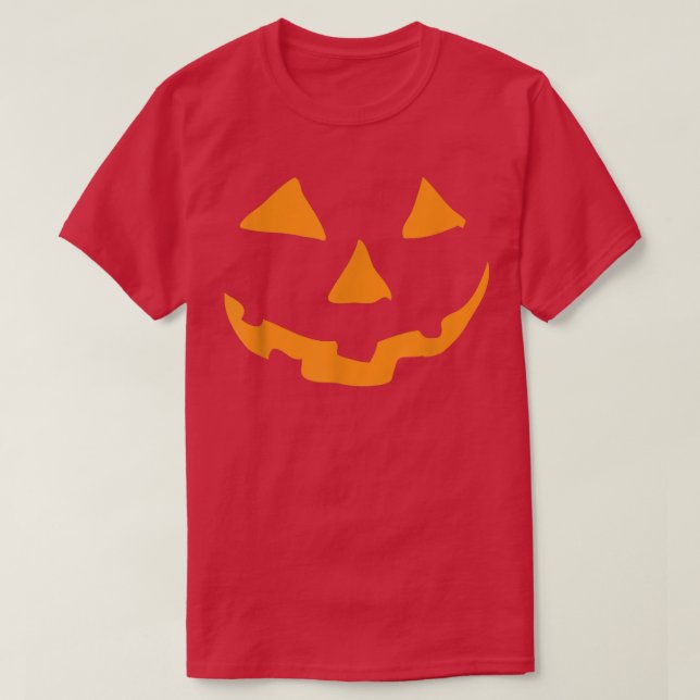 Halloween Jack O Lantern Pumpkin Face  T-Shirt (Design Front)