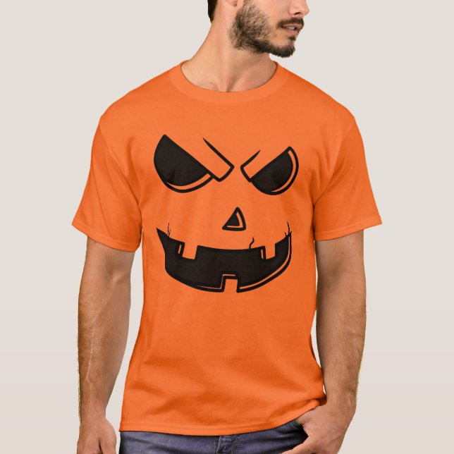 Halloween Jack O Lantern Pumpkin Face T-shirt (Front)
