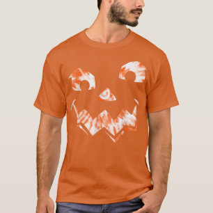 Halloween Jack O Lantern Pumpkin Face Tie Dye Mens T-Shirt