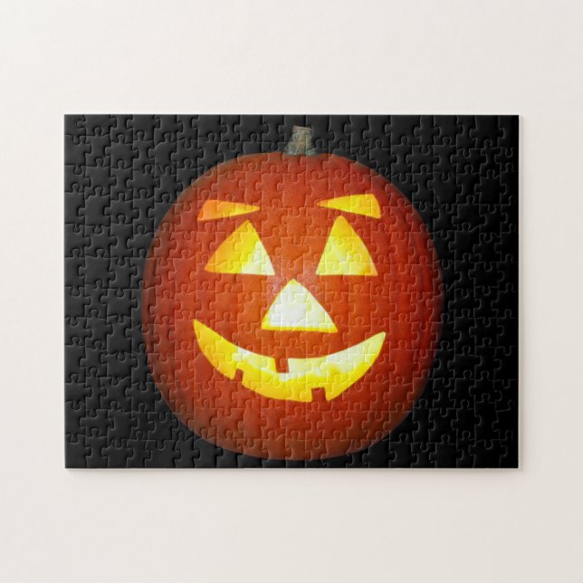 Halloween Jack o Lantern Pumpkin Jigsaw Puzzle (Horizontal)