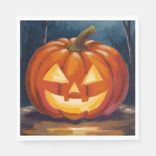Halloween Jack-O-Lantern Pumpkin Napkin