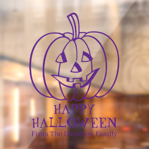Halloween jack o lantern purple custom decor 